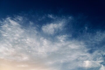 Overhead Sky with Rolling Puffy Clouds