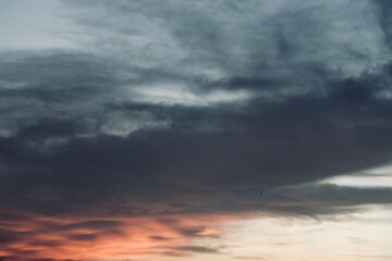 Storm Clouds Building Across Dusk Sky