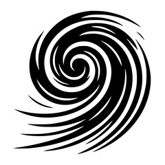 black and white spiral