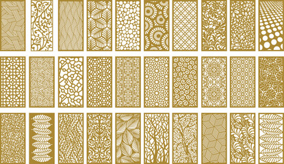 Decorative Laser Cut Panels with Various Abstract Patterns © MorshedBD