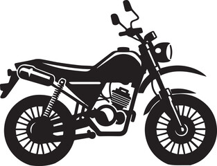 Fototapeta premium Vintage Motorcycle Silhouette Vector Illustration – Classic Retro Bike Design