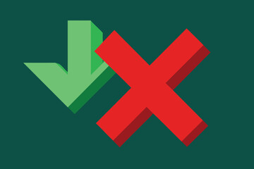 Obraz premium Simple green checkmark graphic for diagrams and charts