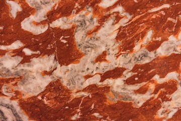 Vibrant Red and White Marble Close-Up