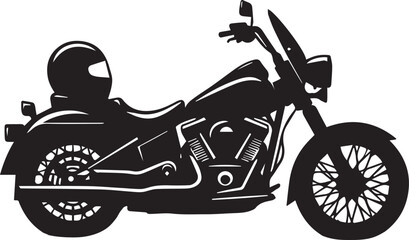 Fototapeta premium Vintage Motorcycle Silhouette Vector Illustration – Classic Retro Bike Design
