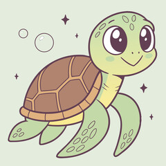  Turtle Silhouette Oceanic Wildlife Illustration