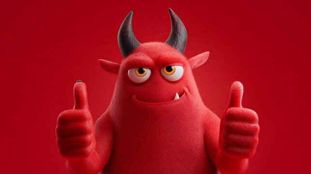 3d devil cartoon character