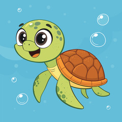  Turtle Silhouette Oceanic Wildlife Illustration