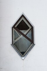 Elegant White Building with Reflective Window