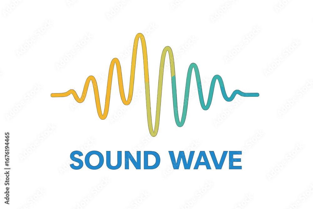 Poster sound wave visualization design element for digital audio enhancement
