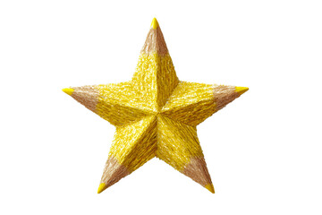 Obraz premium Golden Pencil Star Art Craft Design