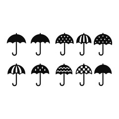 Patterned Umbrella Icons