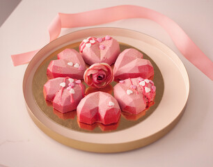 Cake hearts