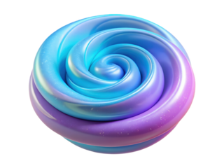 Pastel swirl round candy 3d render sweet treat design element isolated on background 3d illustration icon solated on white background
