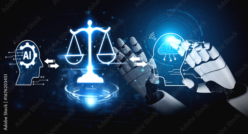 Poster ai ethics ensures fairness, transparency, and responsibility in intelligent systems, guiding safe an