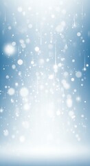 Fototapeta premium Sparkling Winter Background with Falling Snowflakes and Soft Blue Gradient for Holiday Designs