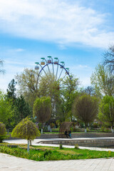 Ferris wheel in a park in the city of Bukhara