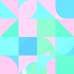 Abstract geometric pattern of pastel colors