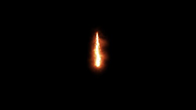 Llama realista - Animaci&oacute;n de fuego con alfa