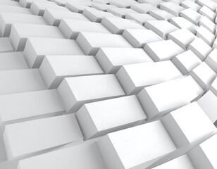 Abstract geometric pattern of white blocks