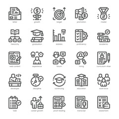 Professional Growth Icon pack for your website, mobile, presentation, and logo design. Professional Growth Icon outline design. Vector graphics illustration and editable stroke.