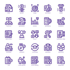 Professional Growth Icon pack for your website, mobile, presentation, and logo design. Professional Growth Icon line basic color design. Vector graphics illustration and editable stroke.