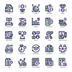 Professional Growth Icon pack for your website, mobile, presentation, and logo design. Professional Growth Icon dual tone design. Vector graphics illustration and editable stroke.