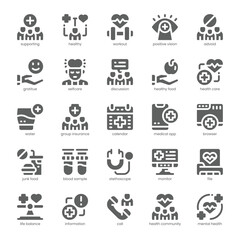 Support Group Icon pack for your website, mobile, presentation, and logo design. Support Group Icon solid design. Vector graphics illustration and editable stroke.