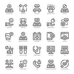 Support Group Icon pack for your website, mobile, presentation, and logo design. Support Group Icon outline design. Vector graphics illustration and editable stroke.