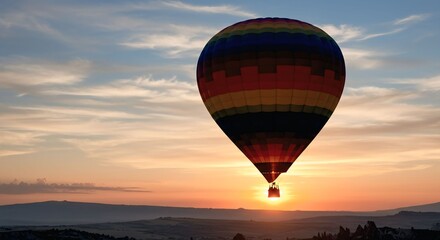 Obraz premium Hor air balloon in space