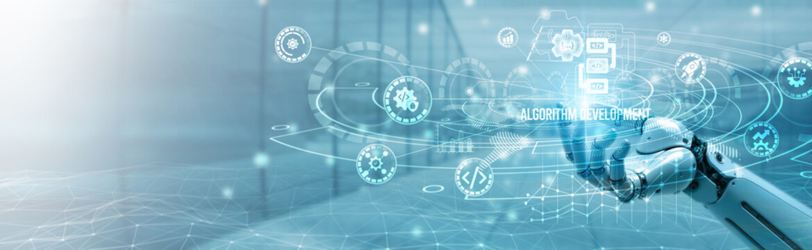 Hand of robotic holding algorithm development on global networking, data structure optimization, predictive modeling, computational problem solving, AI-based logic systems, software coding frameworks