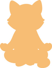  Illustration of a Meditating Cat