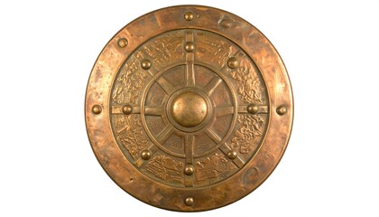 Ornate copper shield
