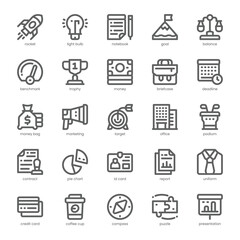 Business Icon pack for your website, mobile, presentation, and logo design. Business Icon outline design. Vector graphics illustration and editable stroke.