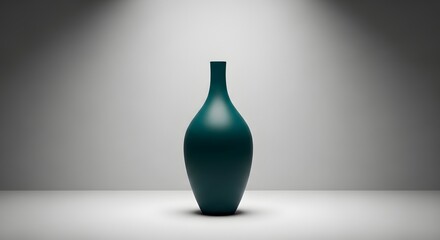 glass vase on a blue background