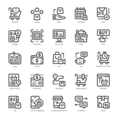 Personalized Shopping Icon pack for your website, mobile, presentation, and logo design. Personalized Shopping Icon outline design. Vector graphics illustration and editable stroke.