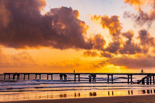 Butwani bridge and Malindi Pier area is a popular waterfront location known for stunning sunrises over the Indian Ocean. The pier is a concrete jetty that stretches about 400 meters into the ocean and