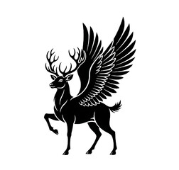 Fototapeta premium silhouette of a reindeer