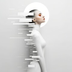 Clean profile visualization with anonymized information lines for privacy visuals
