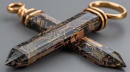 Quantum-safe crystal lattice key on matte black background for cybersecurity website headers