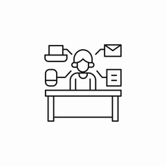 email management icon sign vector