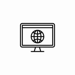 global website icon sign vector