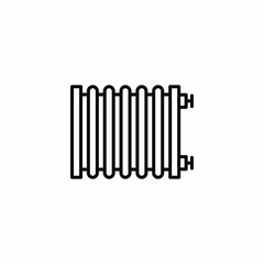 house radiator icon sign vector