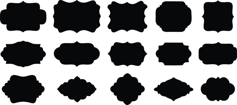 Vintage frames and labels vector set. Label frames. Decorative frames