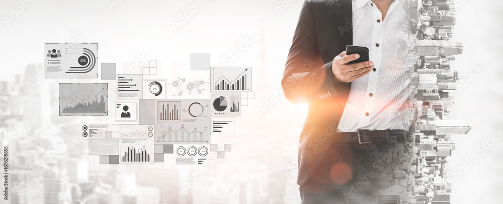 Aufkleber data insights, charts, and analytics help visualize performance. data drives strategy, analytics enh