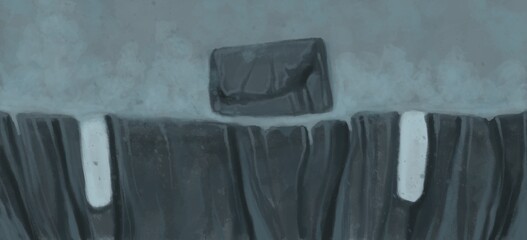 Abstract image for printing. Picture for modern interiors. The picture is painted by hand on a tablet. © neurostructure