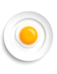 Fried egg on a white plate (1)