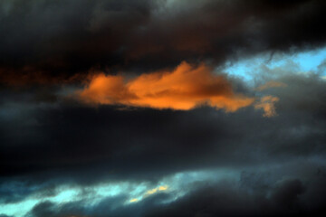 A dramatic sunset painting the sky
