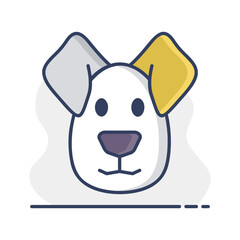 Dog icon. Farm animal vector illustration