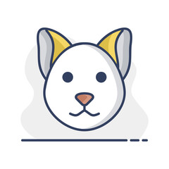 Cat icon. Farm animal vector illustration