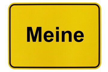 Illustration eines Ortsschildes der Gemeinde Meine in Niedersachsen	